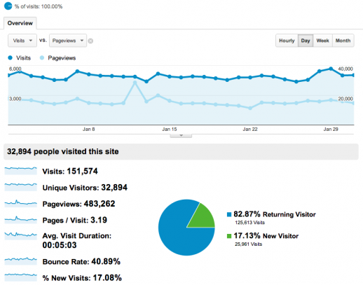 Statistics January 2013