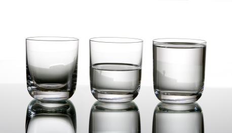 Half-full or half-empty? Or slightly more than one-third full?