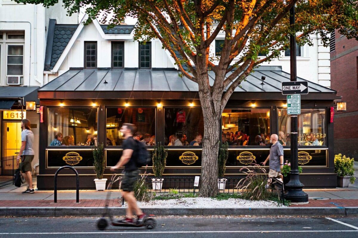 Outside Annie's Paramount Steakhouse